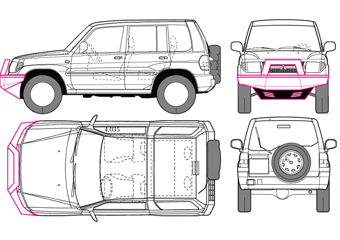 mitsubishi pajero io bullbar